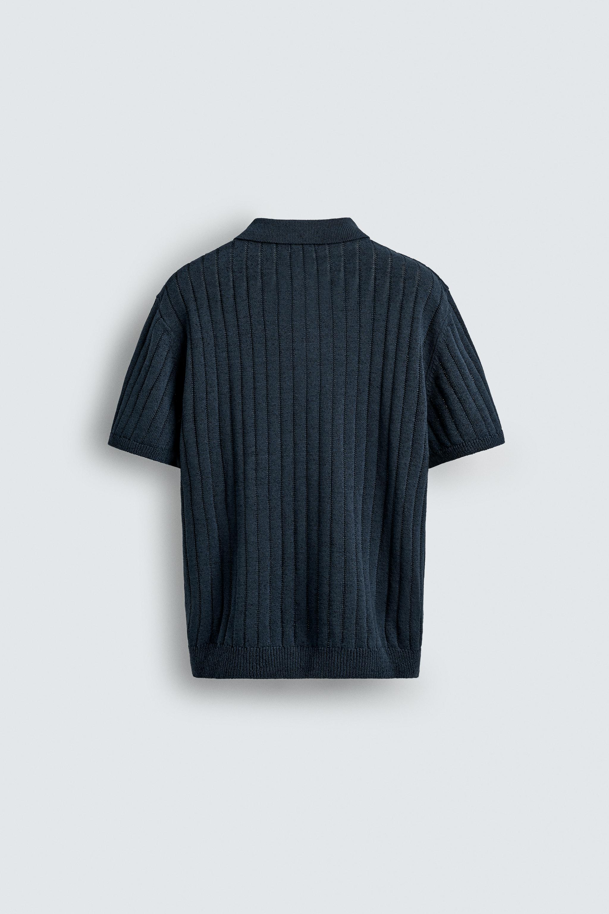 RIB KNIT POLO SHIRT